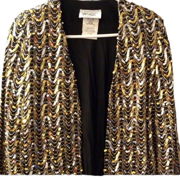 Vintage Teddi of California Sequined Embellished Jacket - Picture 5 of 10